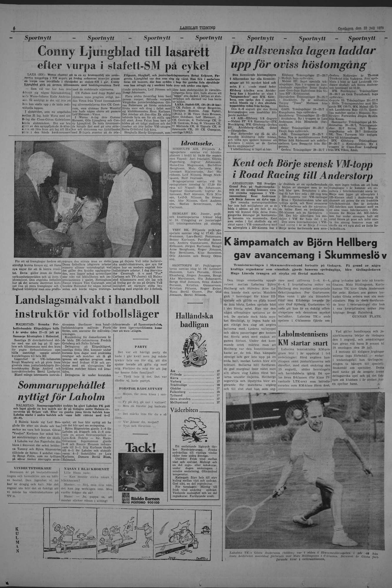 Laholms Tidning Onsdag 22 juli 1970, sida 6