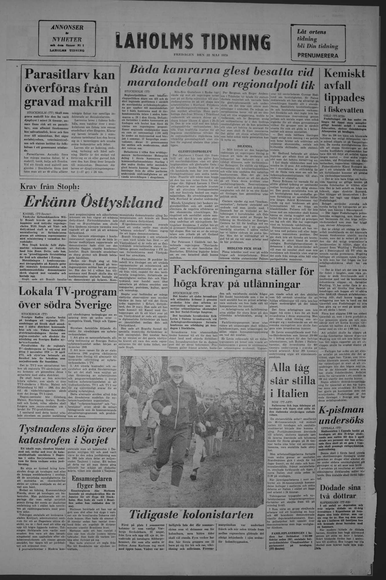 Laholms Tidning Fredag 22 maj 1970, sida 8