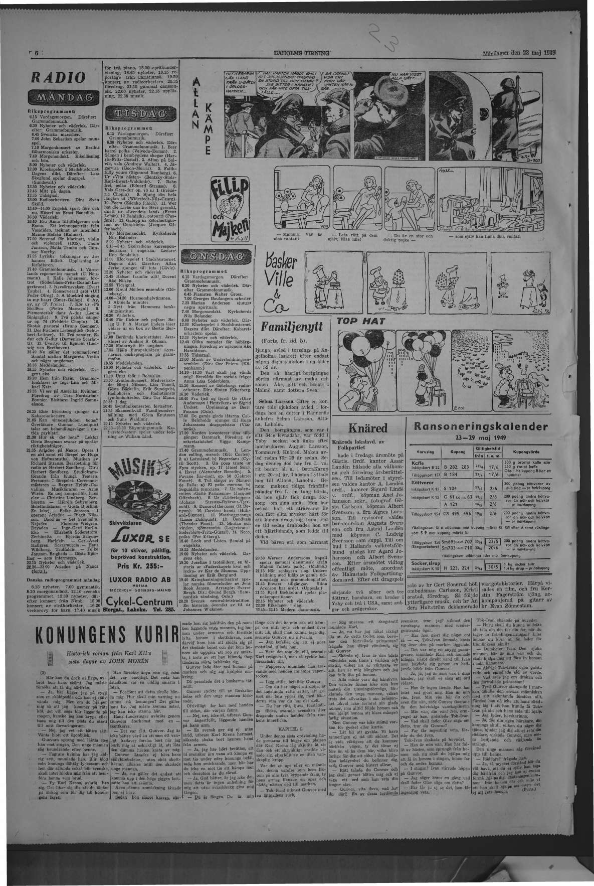Laholms Tidning Måndag 23 maj 1949, sida 6