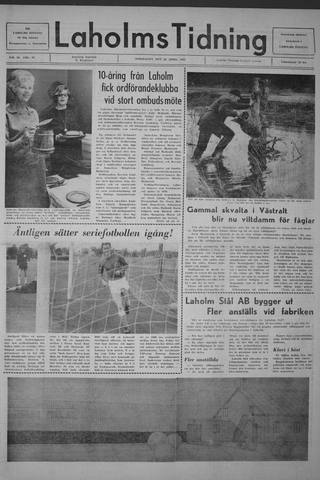 Förstasidan, Torsdag 23 april 1970