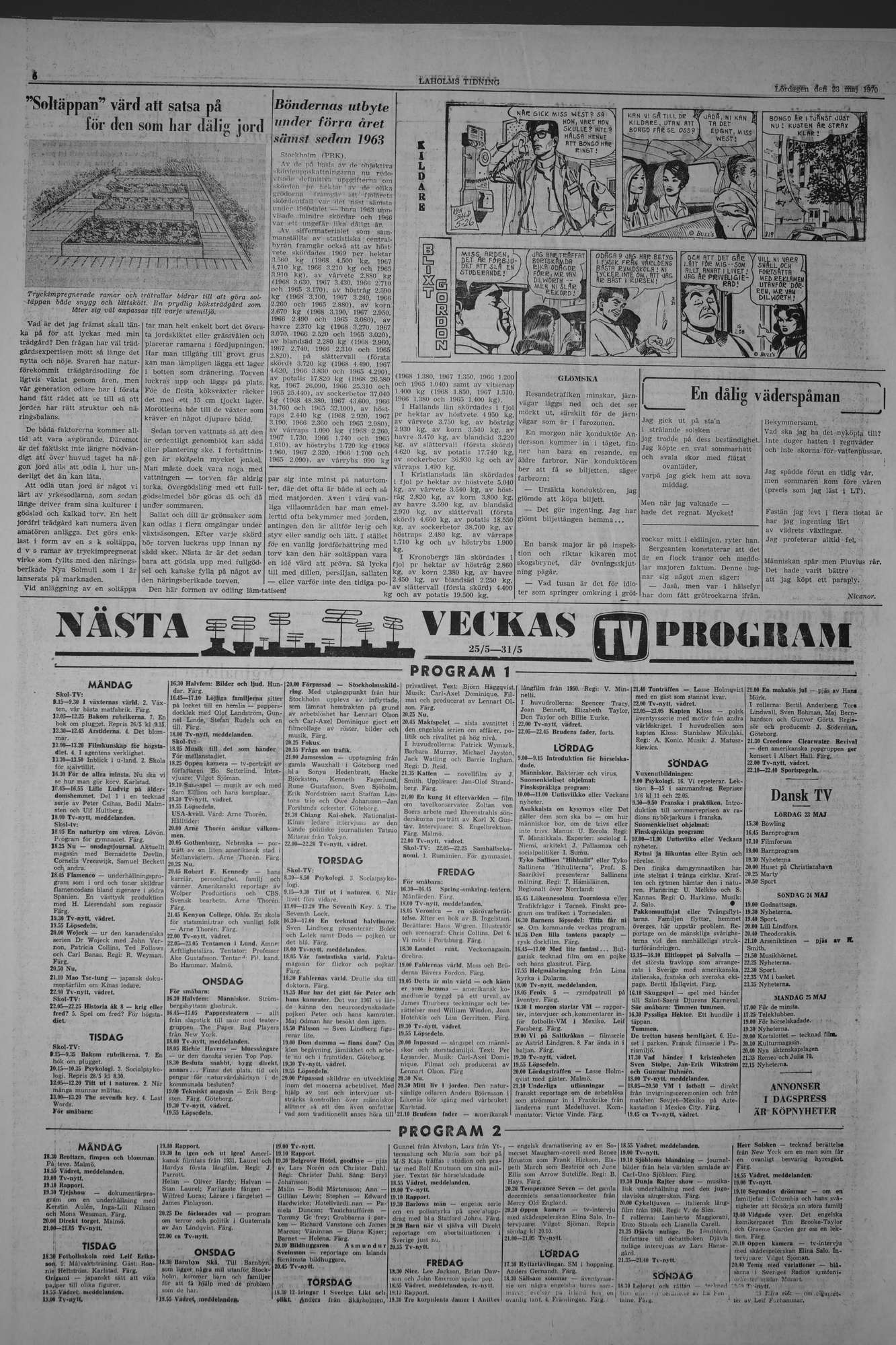 Laholms Tidning Lördag 23 maj 1970, sida 6