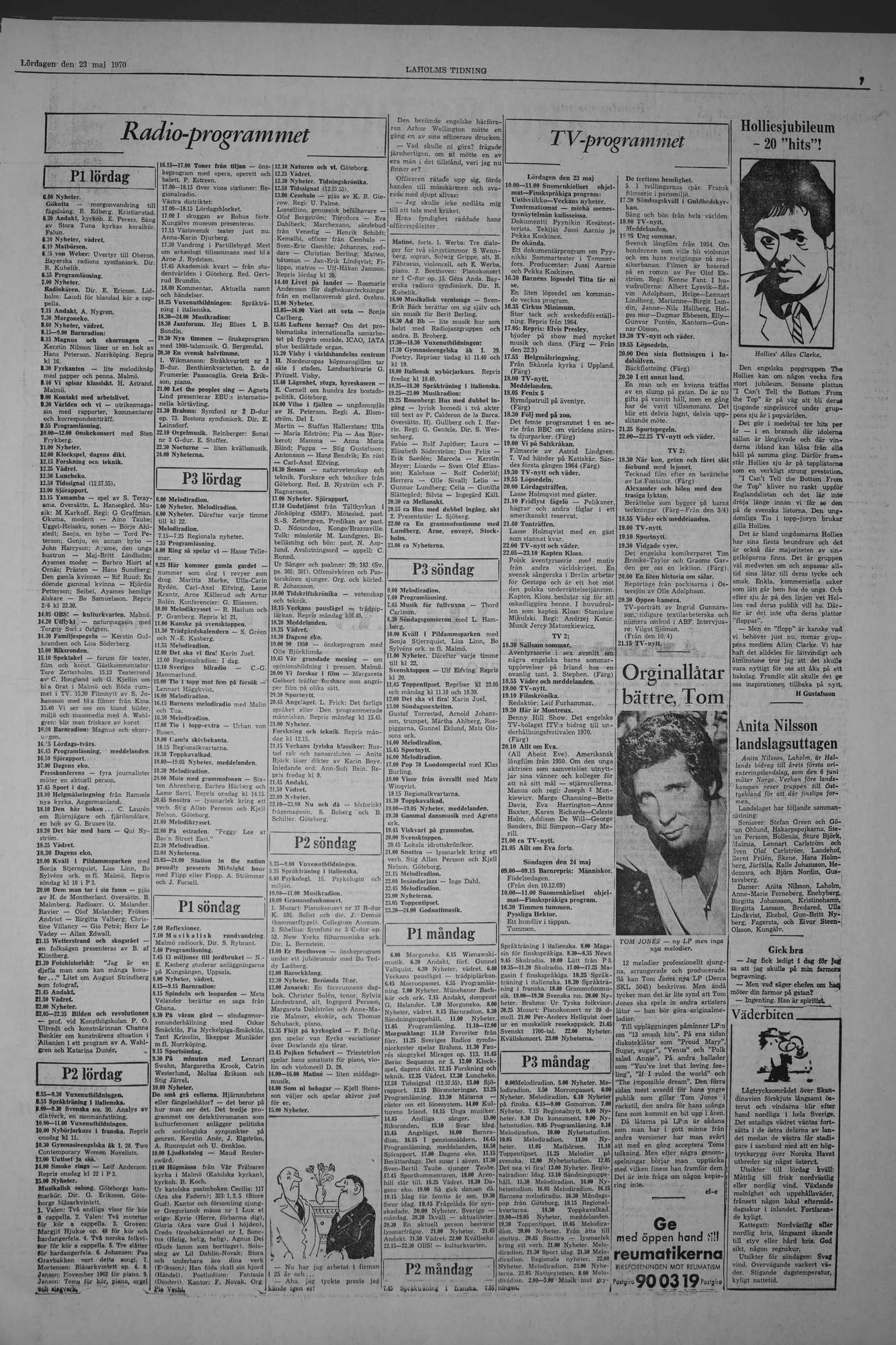 Laholms Tidning Lördag 23 maj 1970, sida 7