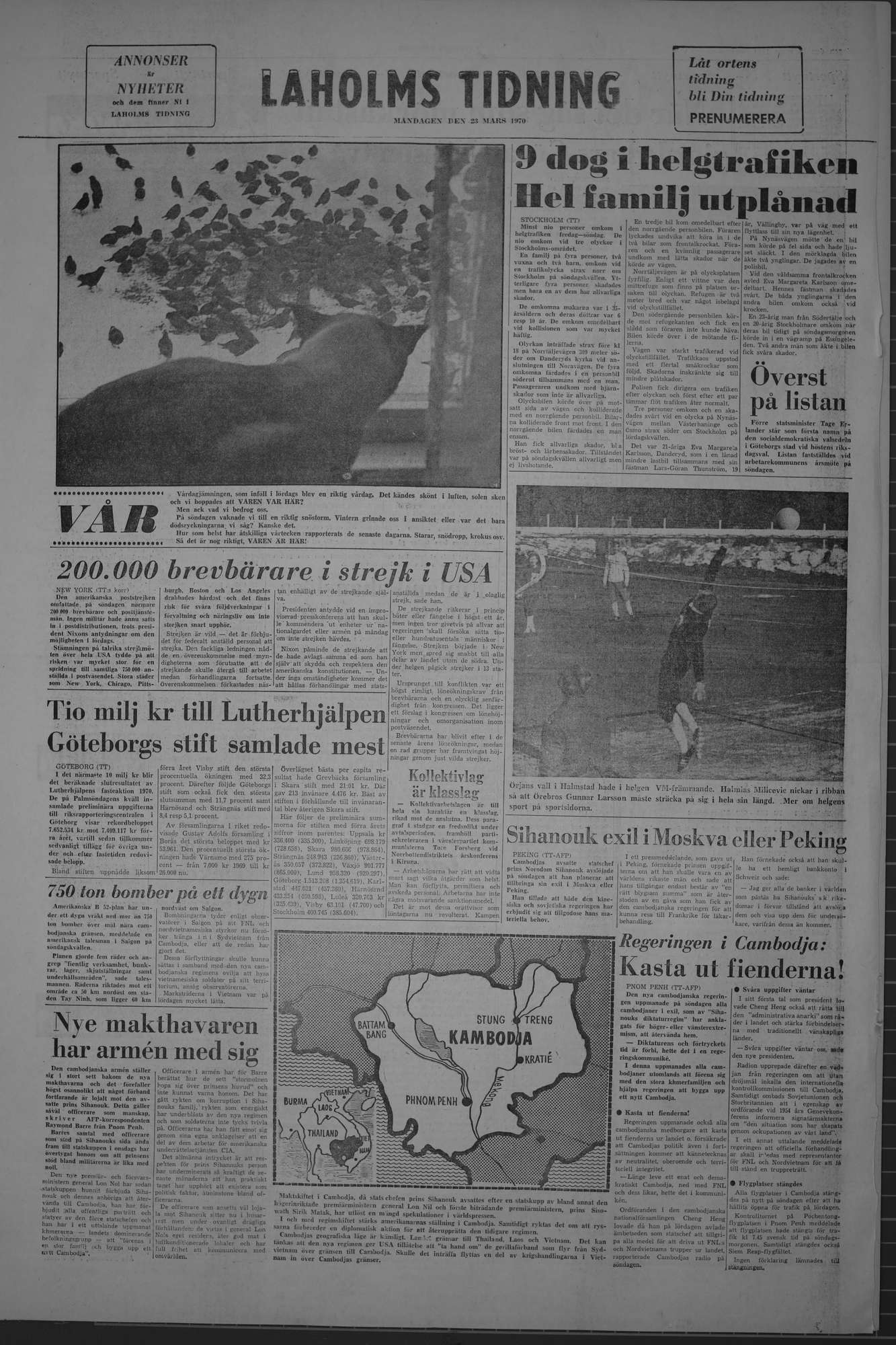 Laholms Tidning Måndag 23 mars 1970, sida 8