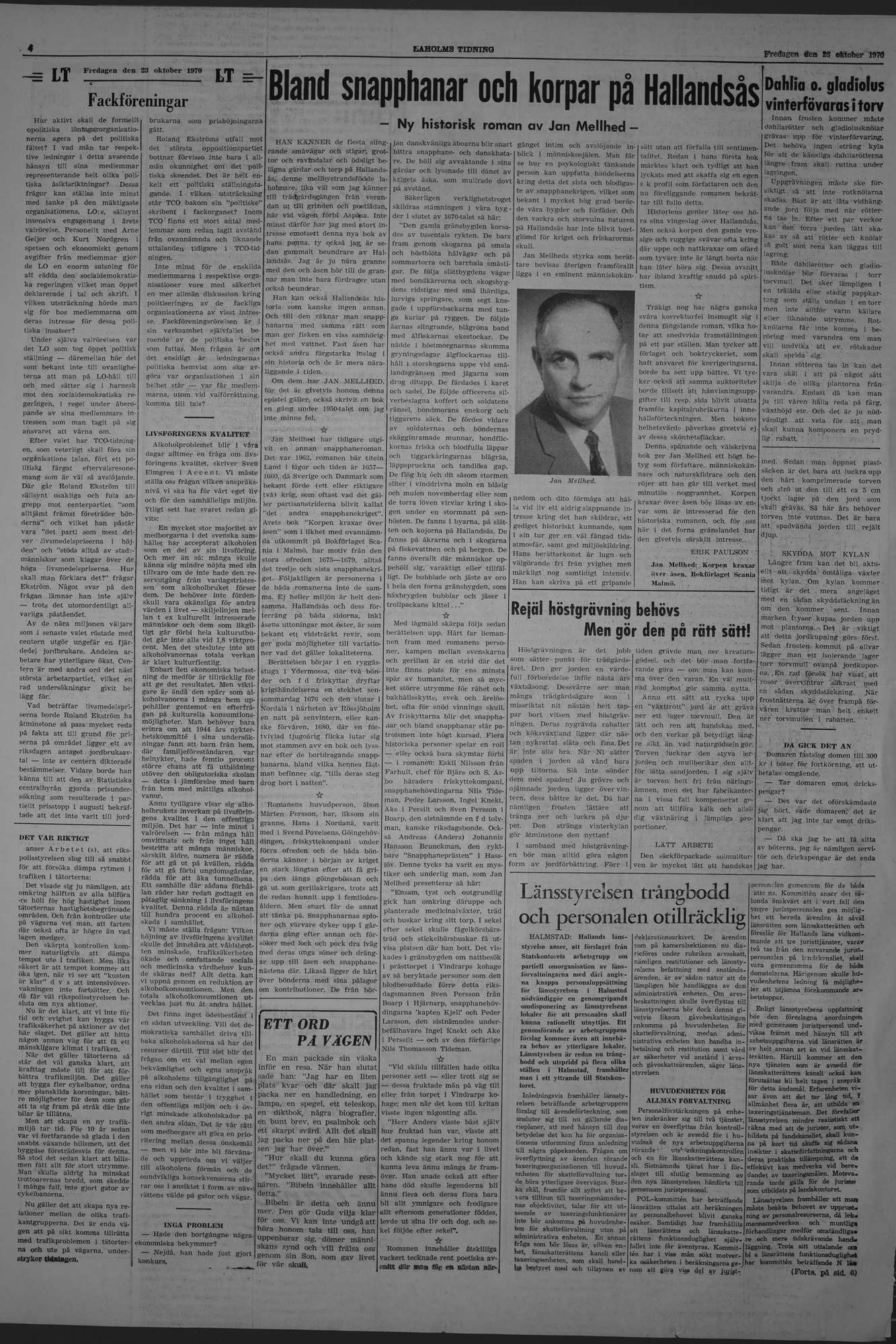 Laholms Tidning Fredag 23 oktober 1970, sida 4