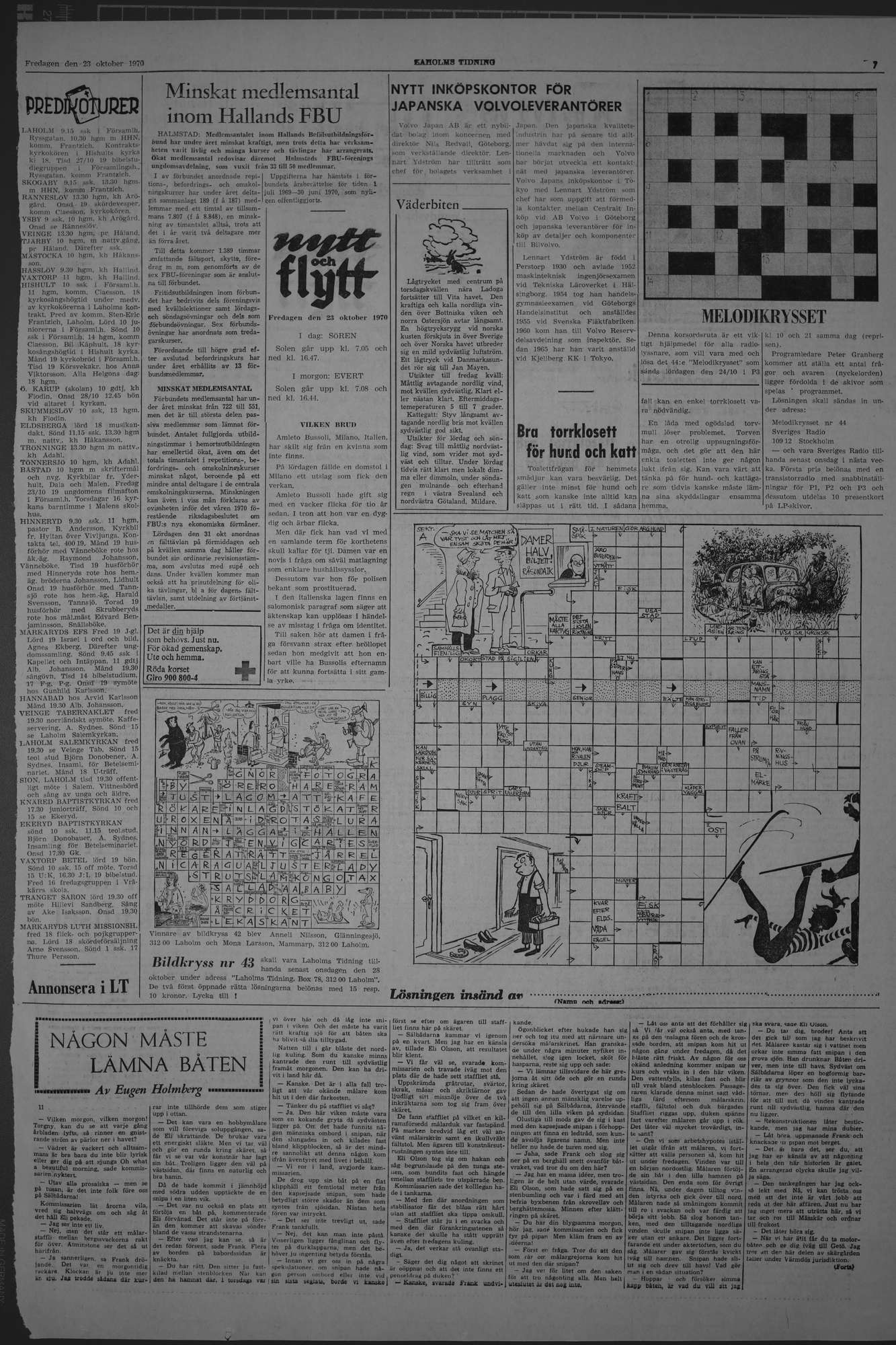 Laholms Tidning Fredag 23 oktober 1970, sida 7
