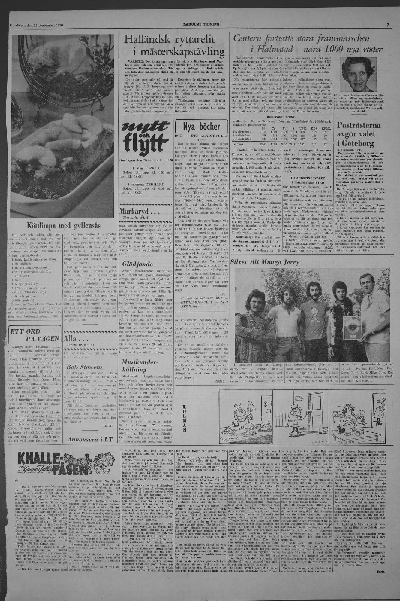 Laholms Tidning Onsdag 23 september 1970, sida 7