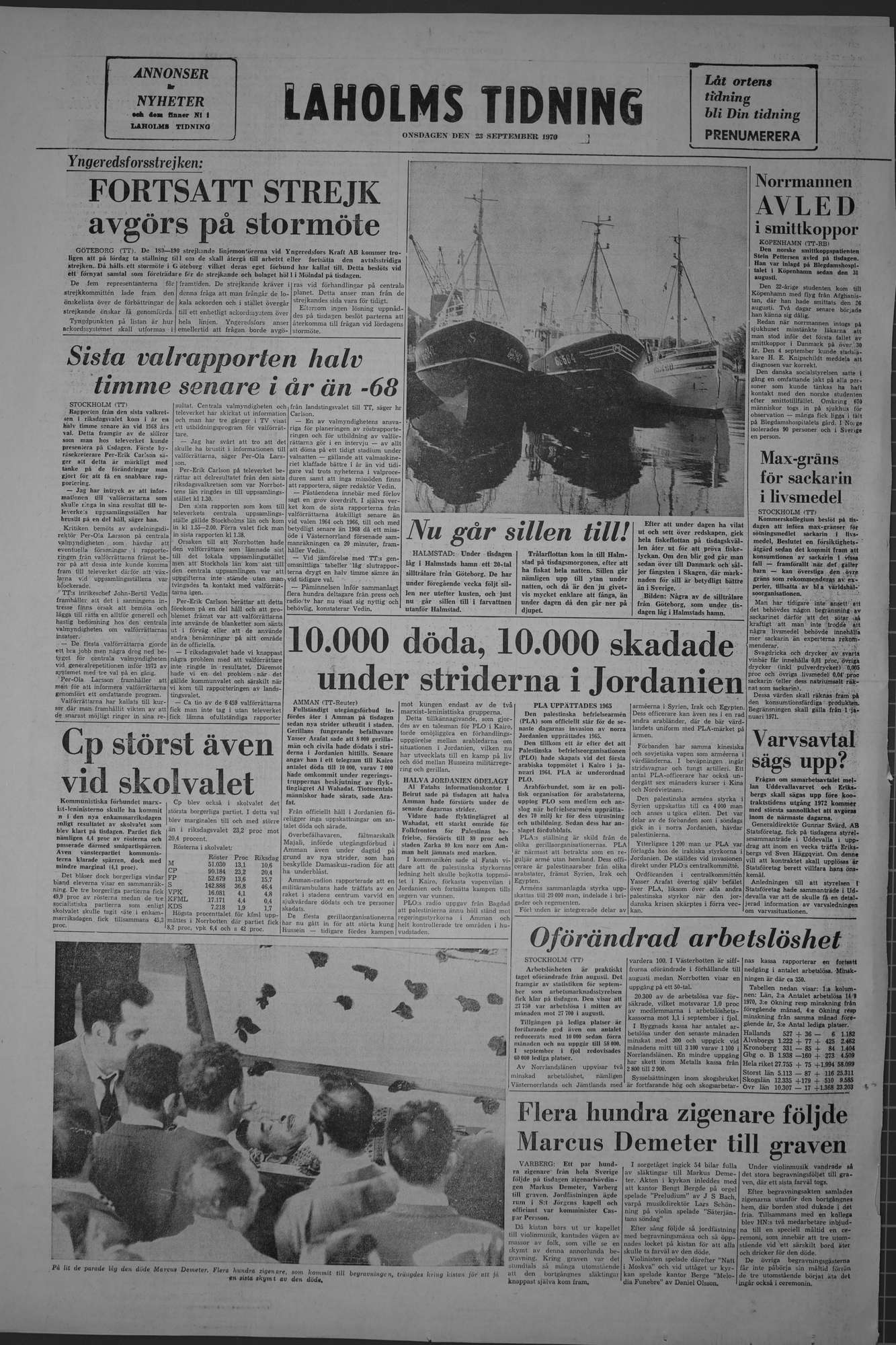 Laholms Tidning Onsdag 23 september 1970, sida 8