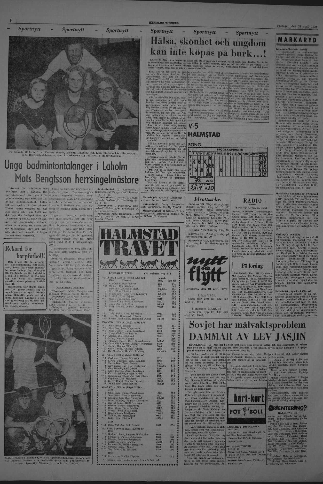 Laholms Tidning Fredag 24 april 1970, sida 6