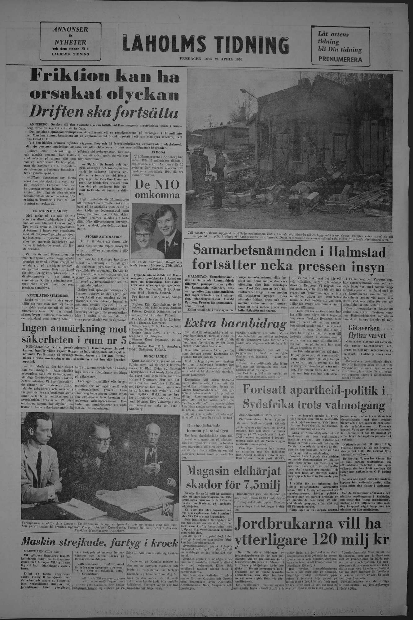 Laholms Tidning Fredag 24 april 1970, sida 8