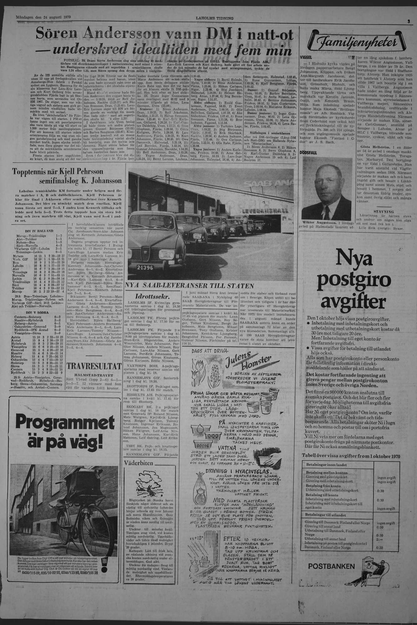 Laholms Tidning Måndag 24 augusti 1970, sida 3