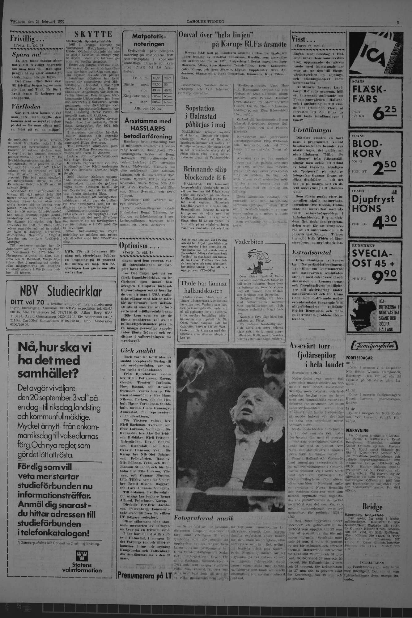 Laholms Tidning Tisdag 24 februari 1970, sida 3