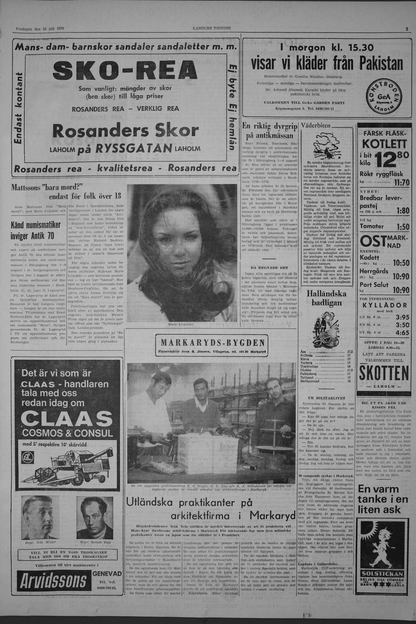 Laholms Tidning Fredag 24 juli 1970, sida 3