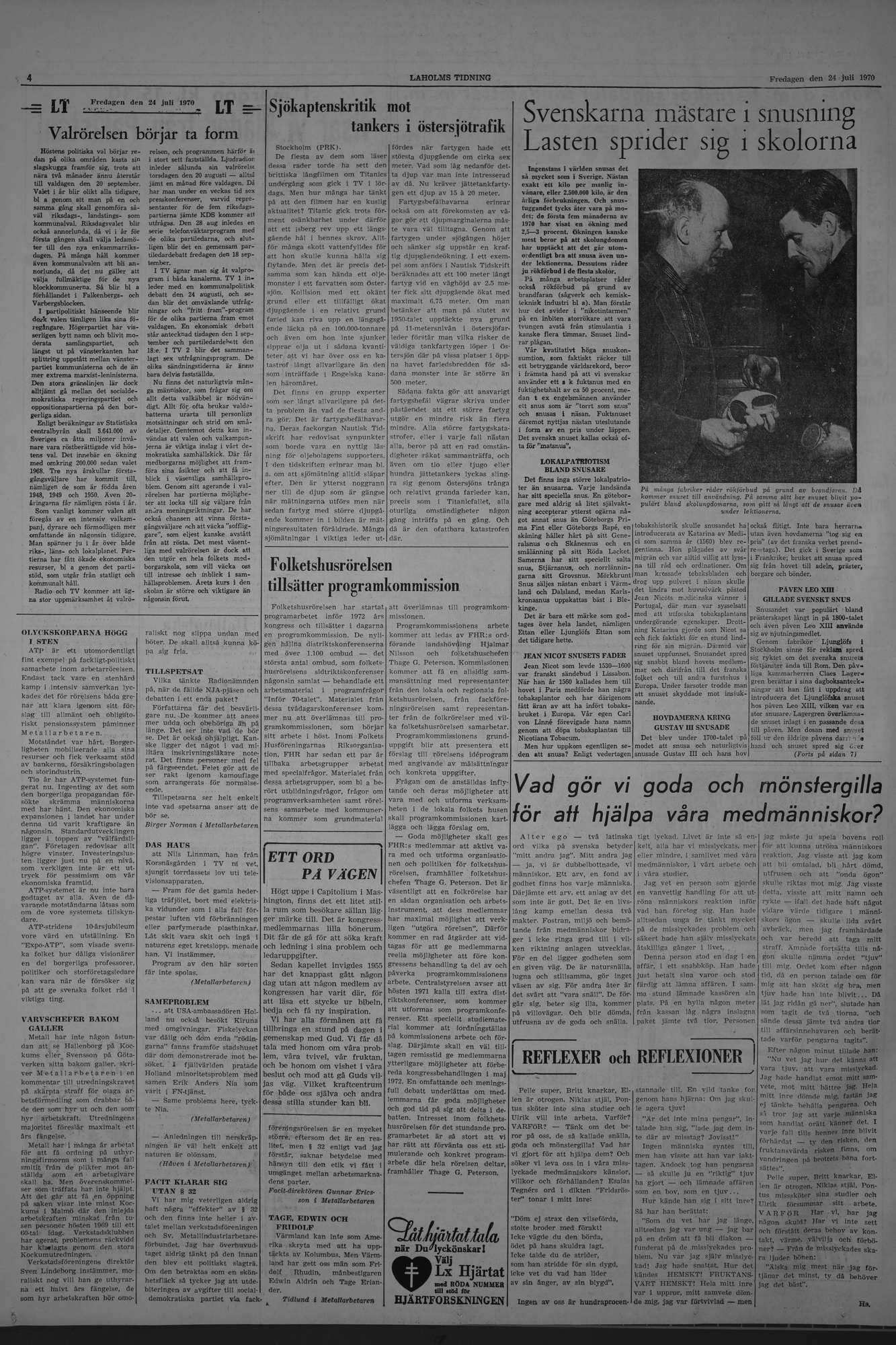 Laholms Tidning Fredag 24 juli 1970, sida 4