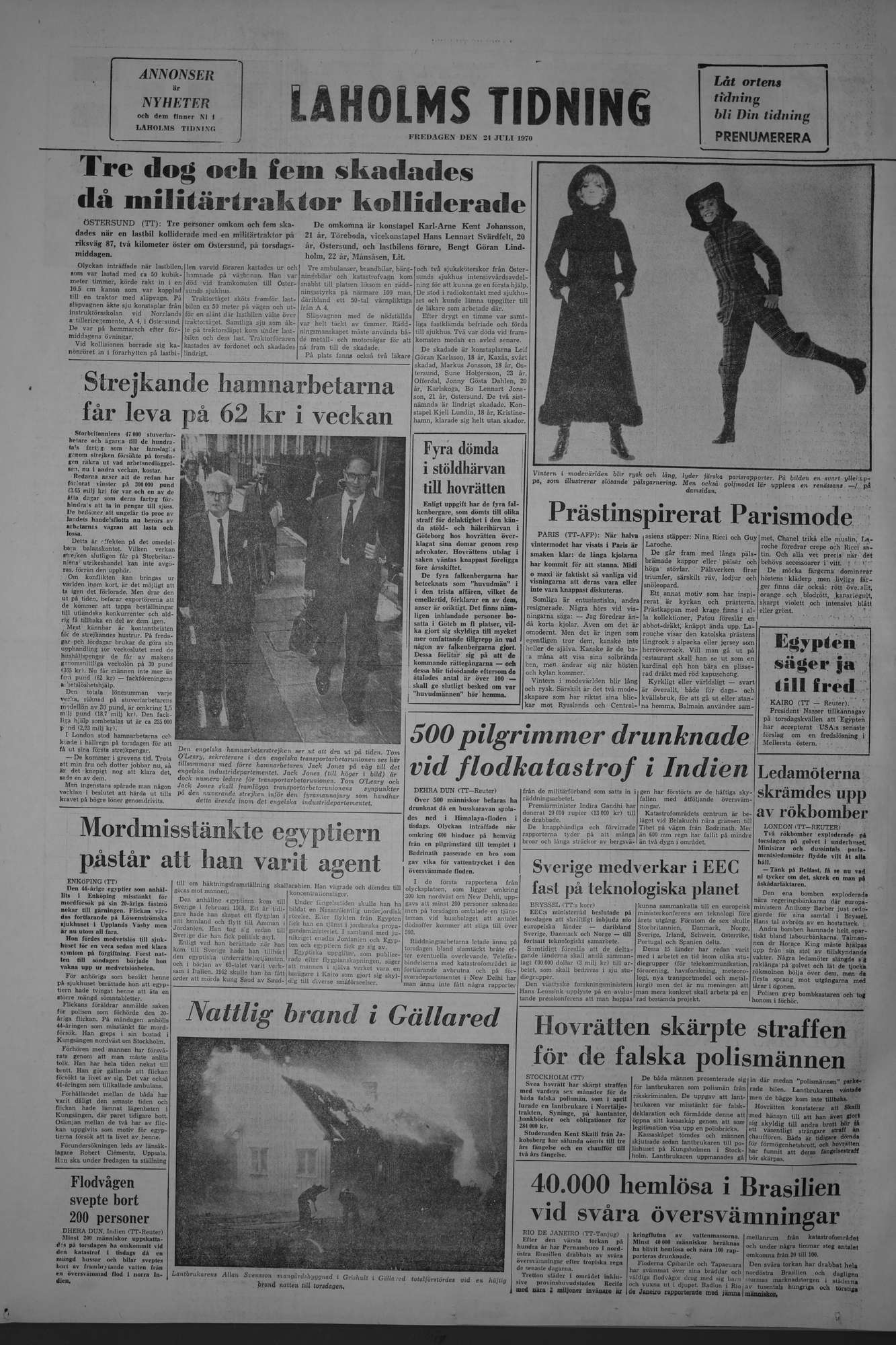 Laholms Tidning Fredag 24 juli 1970, sida 8