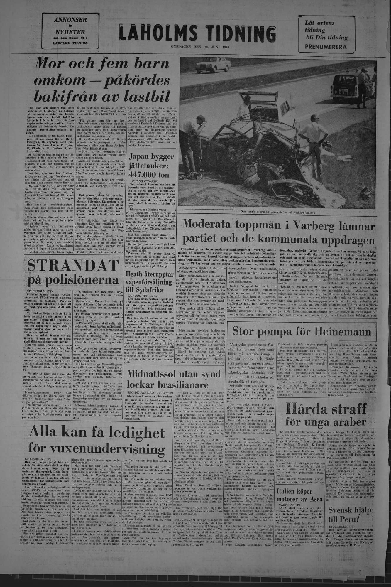 Laholms Tidning Onsdag 24 juni 1970, sida 8