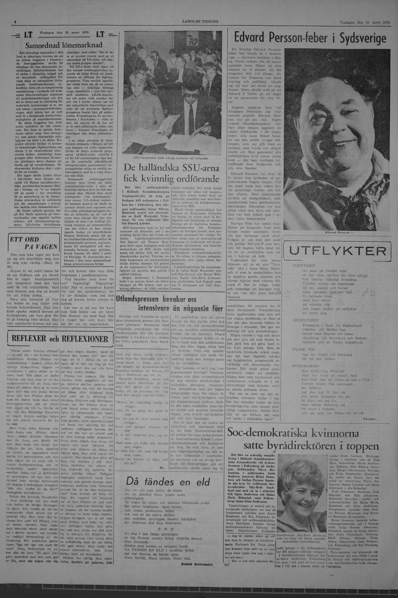 Laholms Tidning Tisdag 24 mars 1970, sida 4