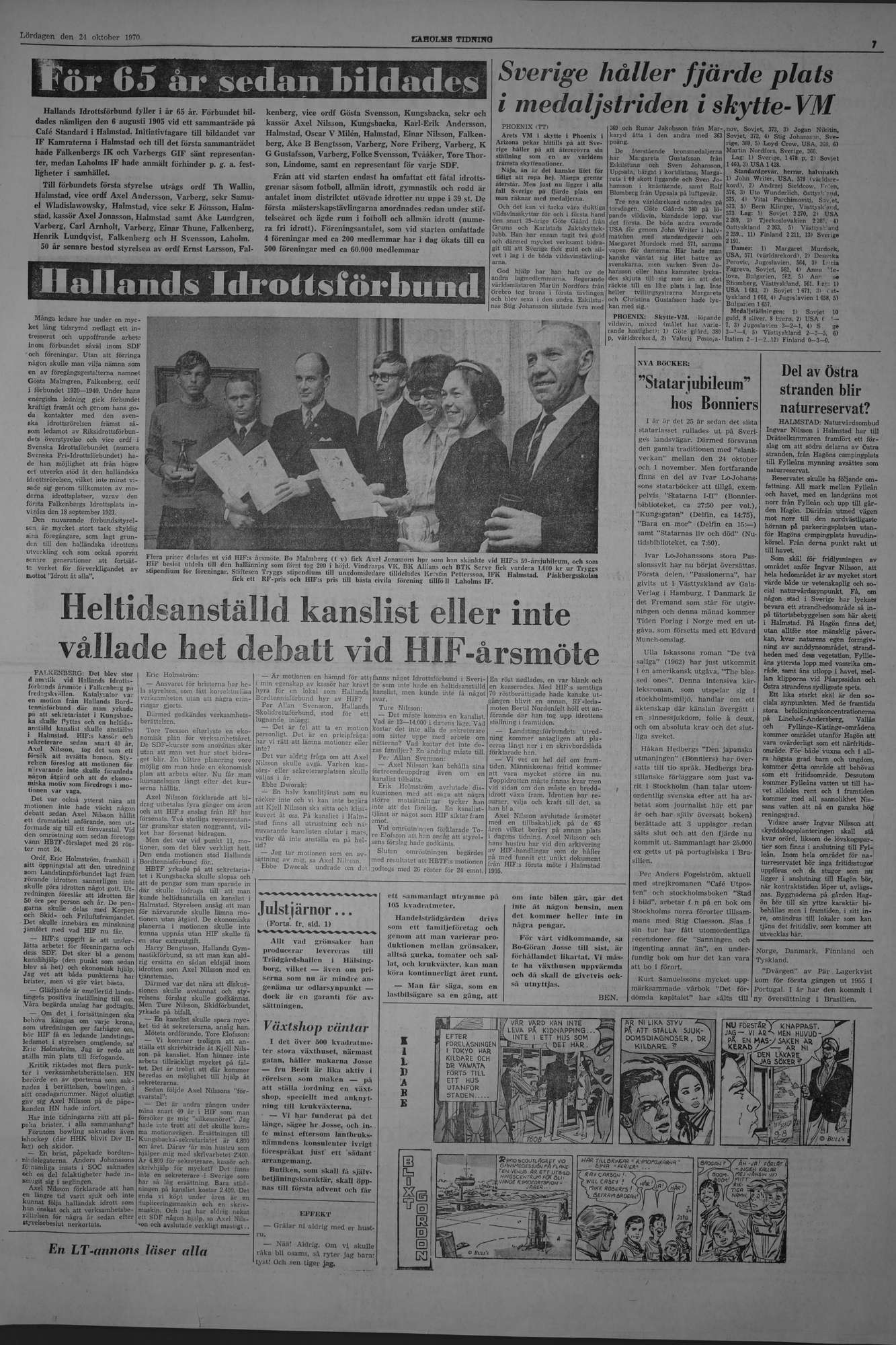 Laholms Tidning Lördag 24 oktober 1970, sida 7