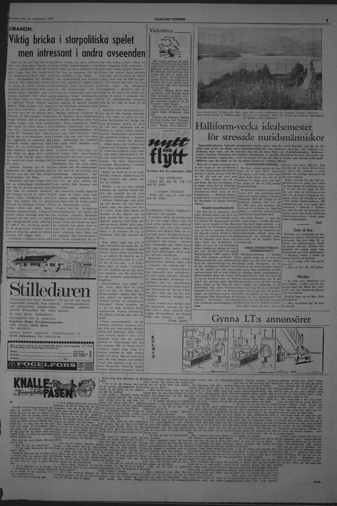Laholms Tidning Torsdag 24 september 1970, sida 7