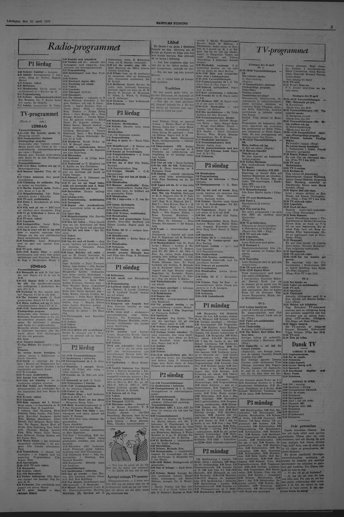 Laholms Tidning Lördag 25 april 1970, sida 5