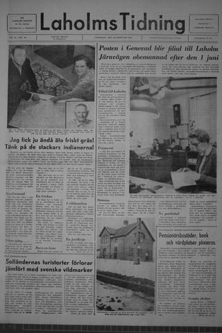 Förstasidan, Onsdag 25 februari 1970