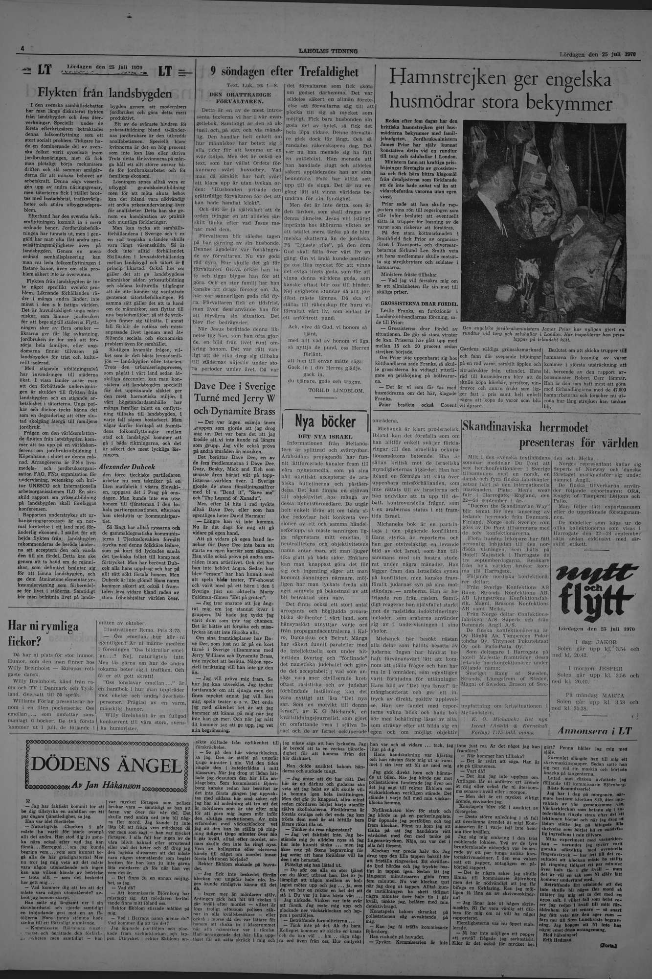 Laholms Tidning Lördag 25 juli 1970, sida 4