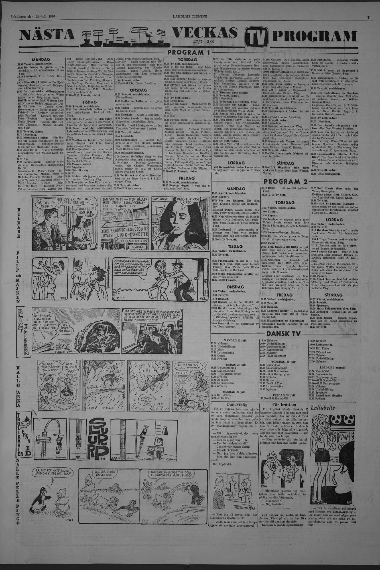 Laholms Tidning Lördag 25 juli 1970, sida 7