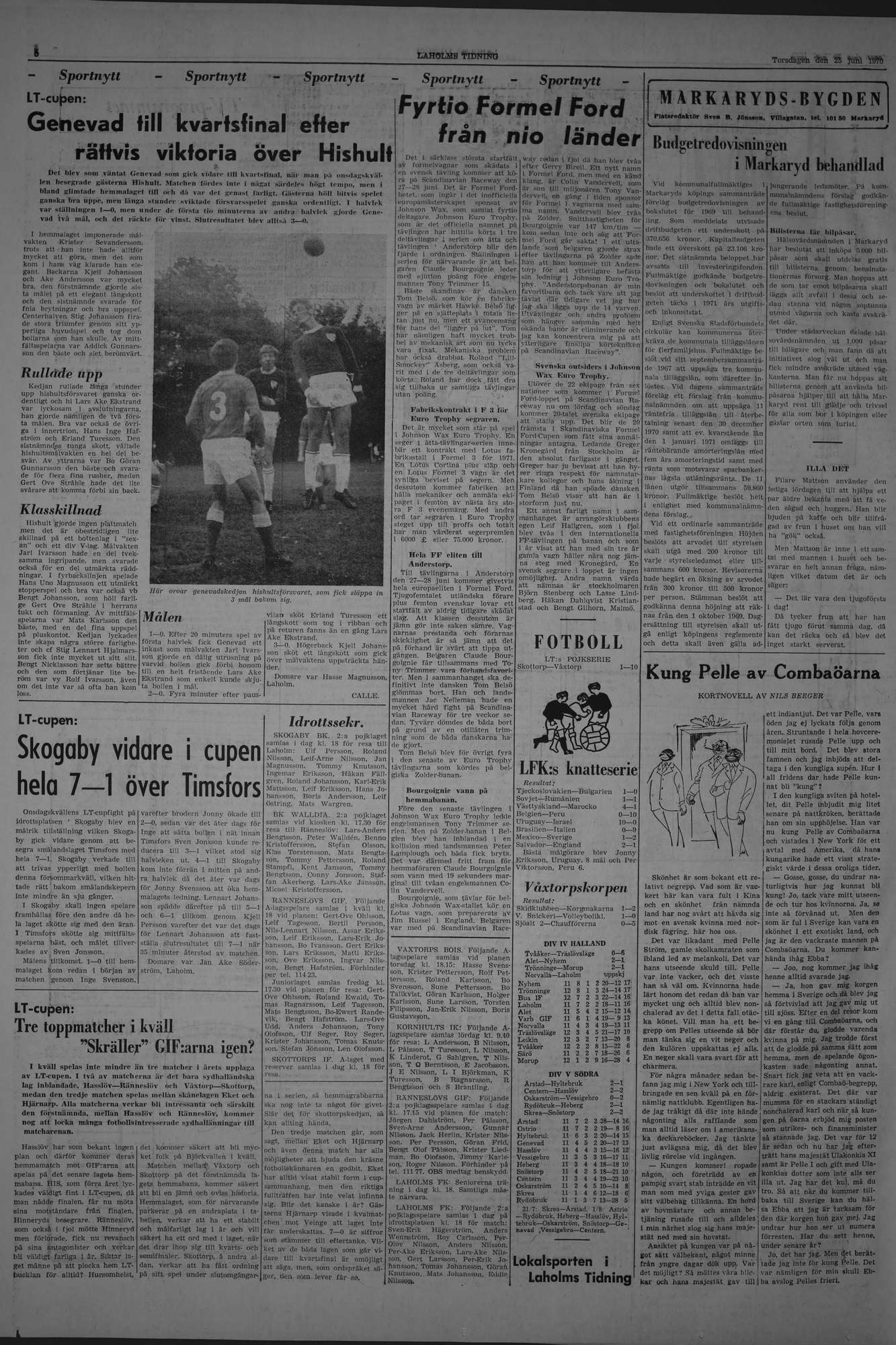 Laholms Tidning Torsdag 25 juni 1970, sida 6