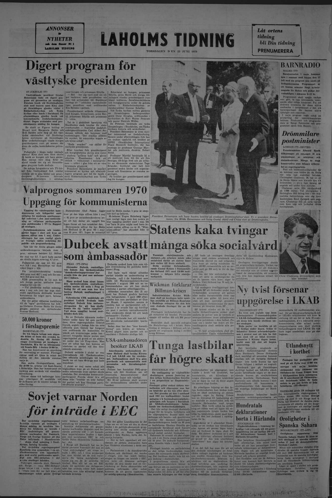 Laholms Tidning Torsdag 25 juni 1970, sida 8