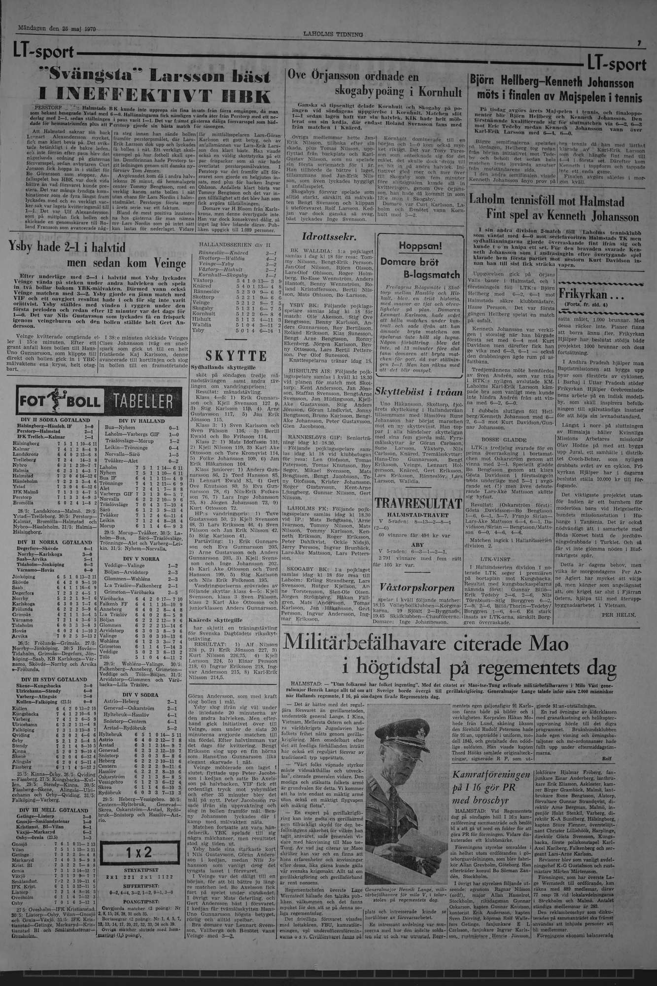 Laholms Tidning Måndag 25 maj 1970, sida 7