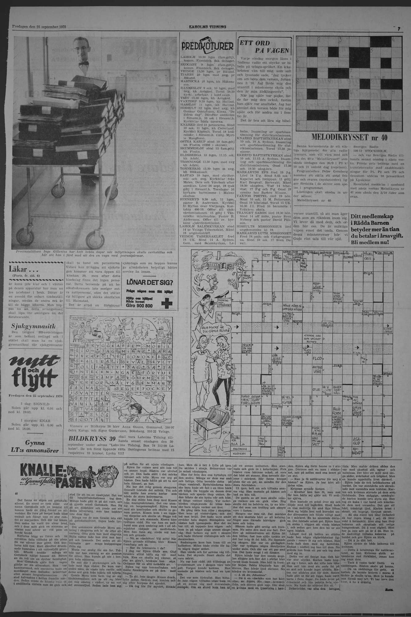 Laholms Tidning Fredag 25 september 1970, sida 7
