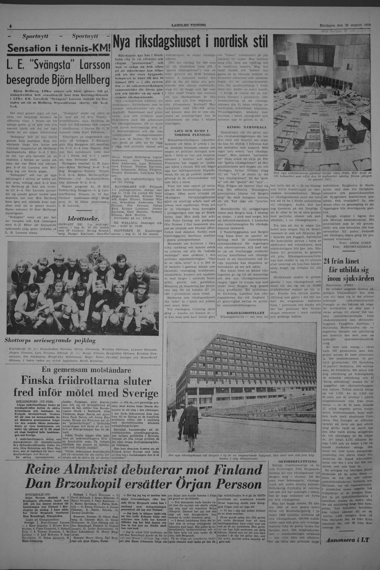 Laholms Tidning Onsdag 26 augusti 1970, sida 6
