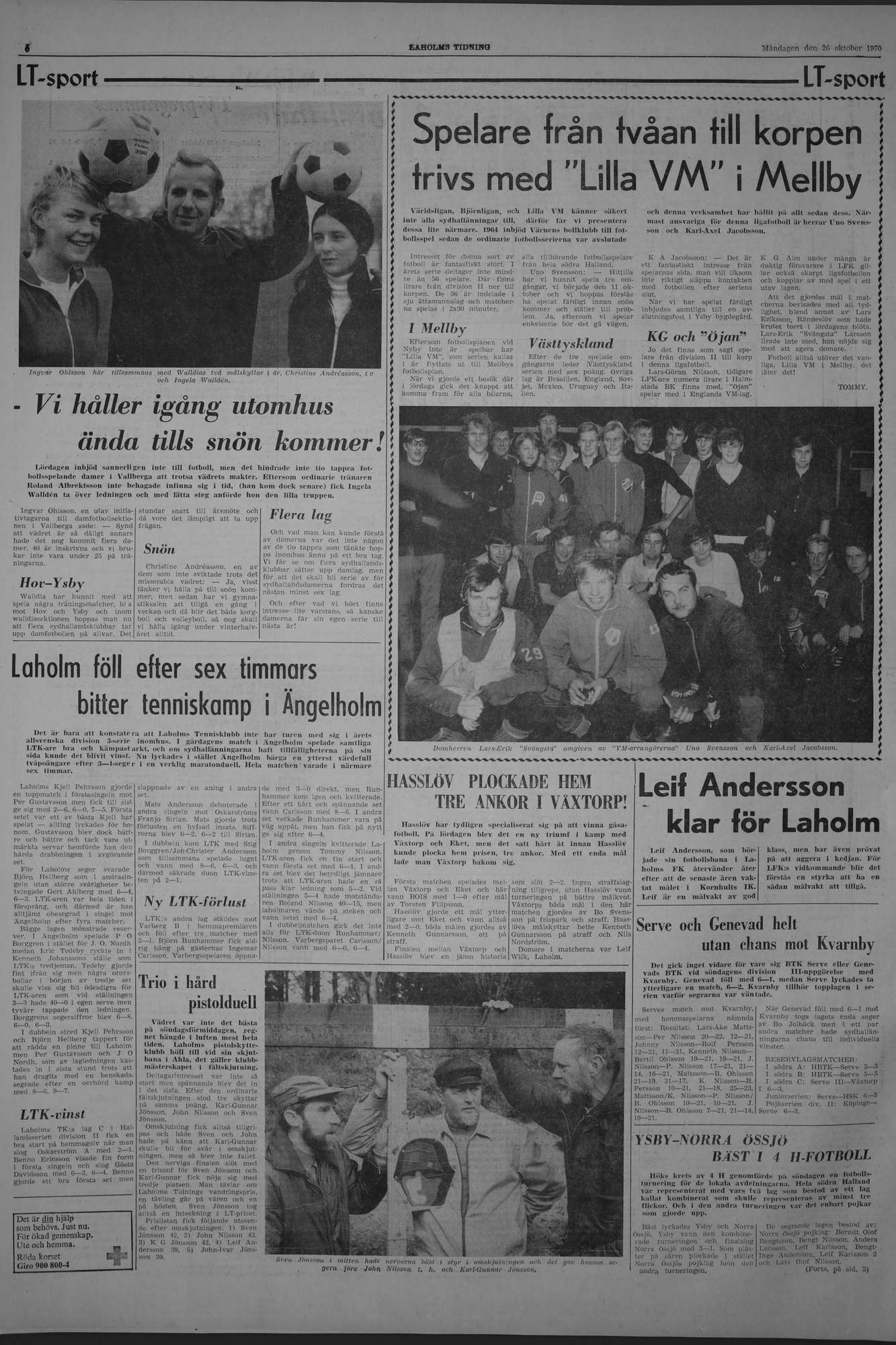 Laholms Tidning Måndag 26 oktober 1970, sida 6
