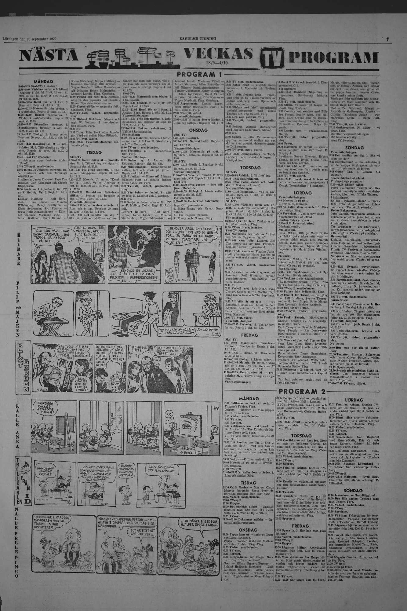 Laholms Tidning Lördag 26 september 1970, sida 7