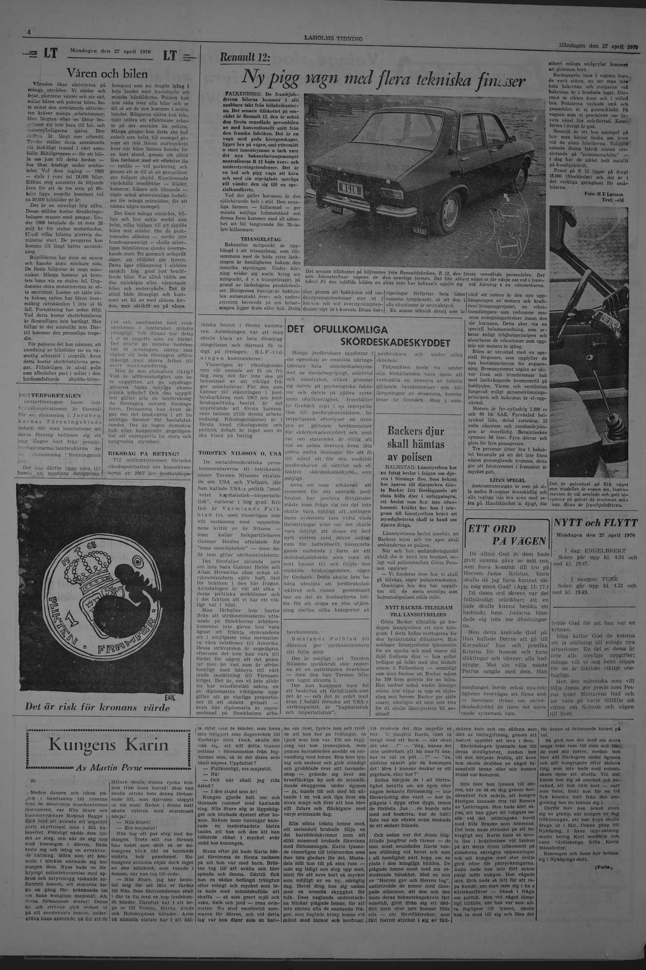 Laholms Tidning Måndag 27 april 1970, sida 4