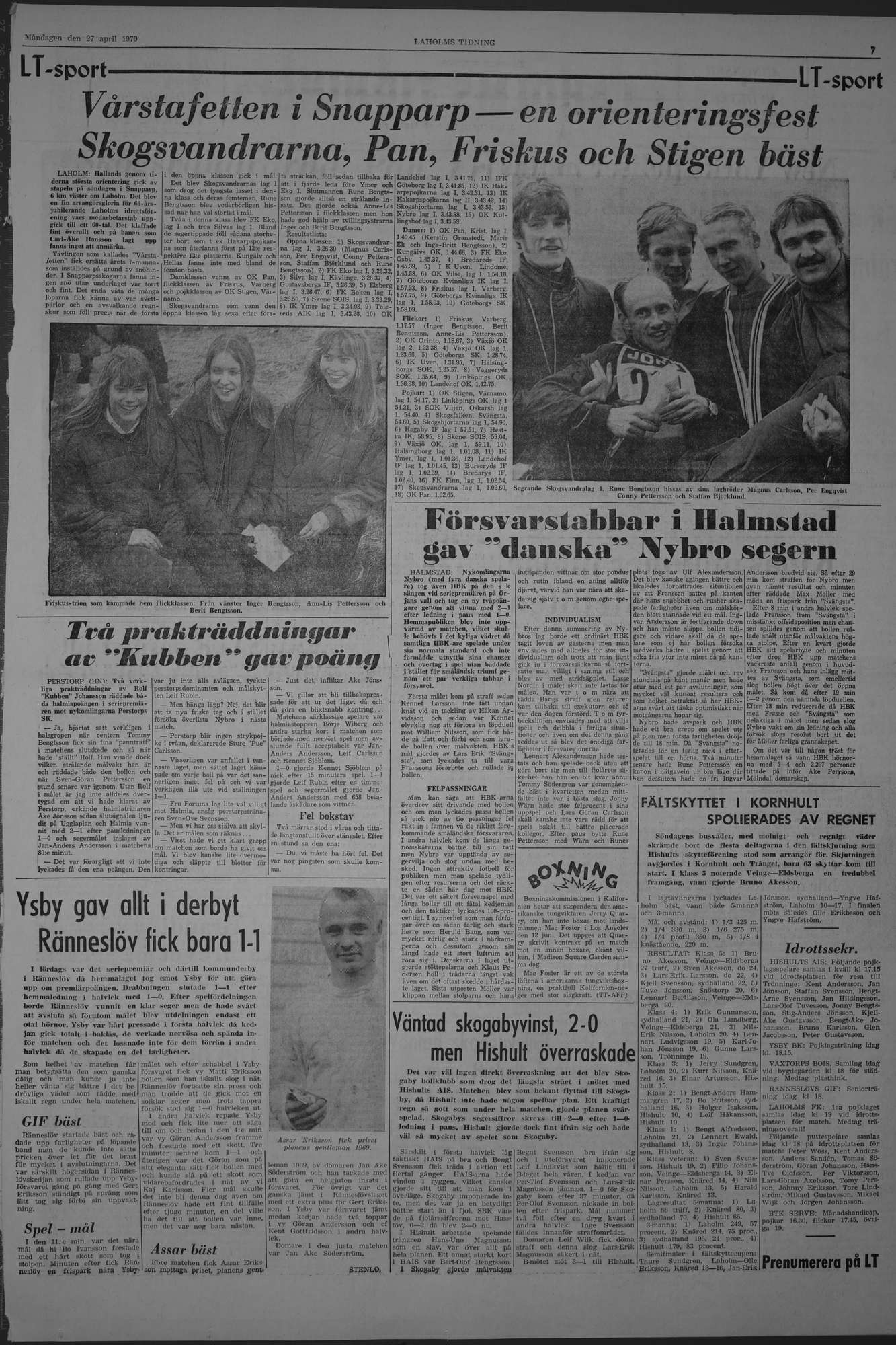 Laholms Tidning Måndag 27 april 1970, sida 7