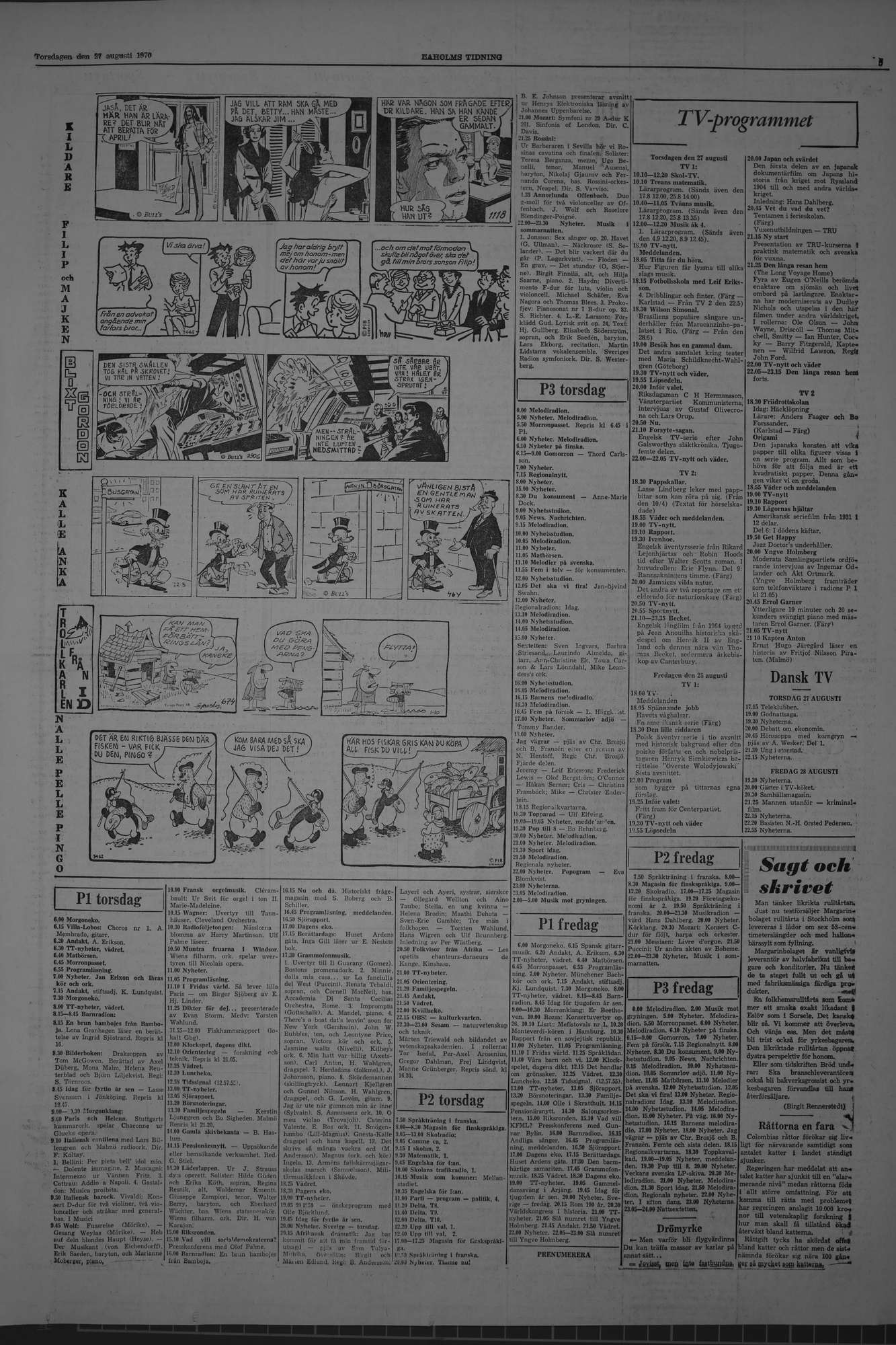 Laholms Tidning Torsdag 27 augusti 1970, sida 5