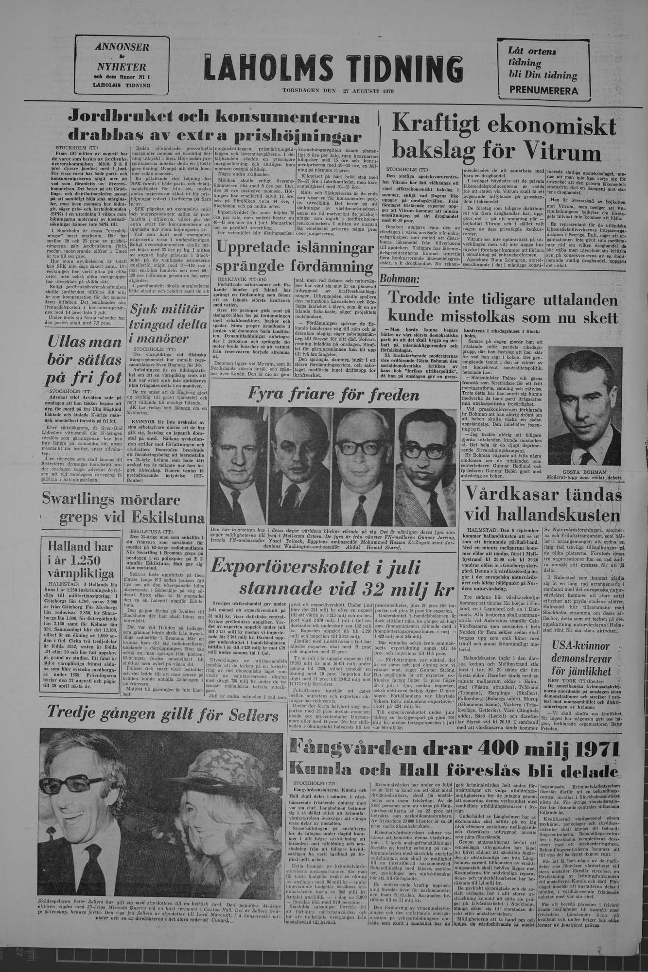 Laholms Tidning Torsdag 27 augusti 1970, sida 8