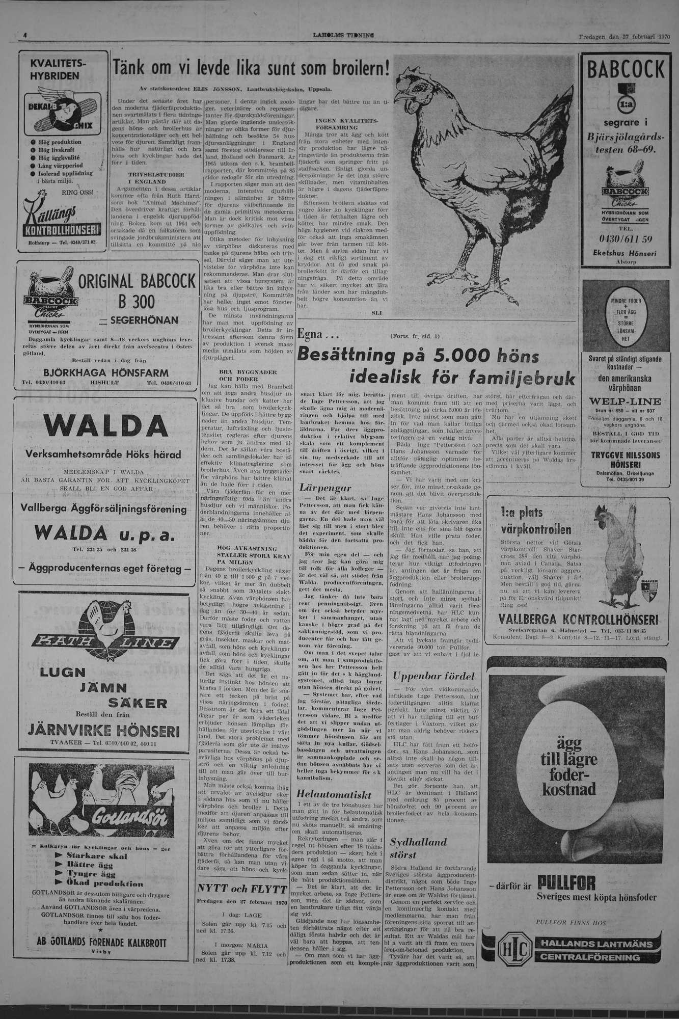Laholms Tidning Fredag 27 februari 1970, sida 4