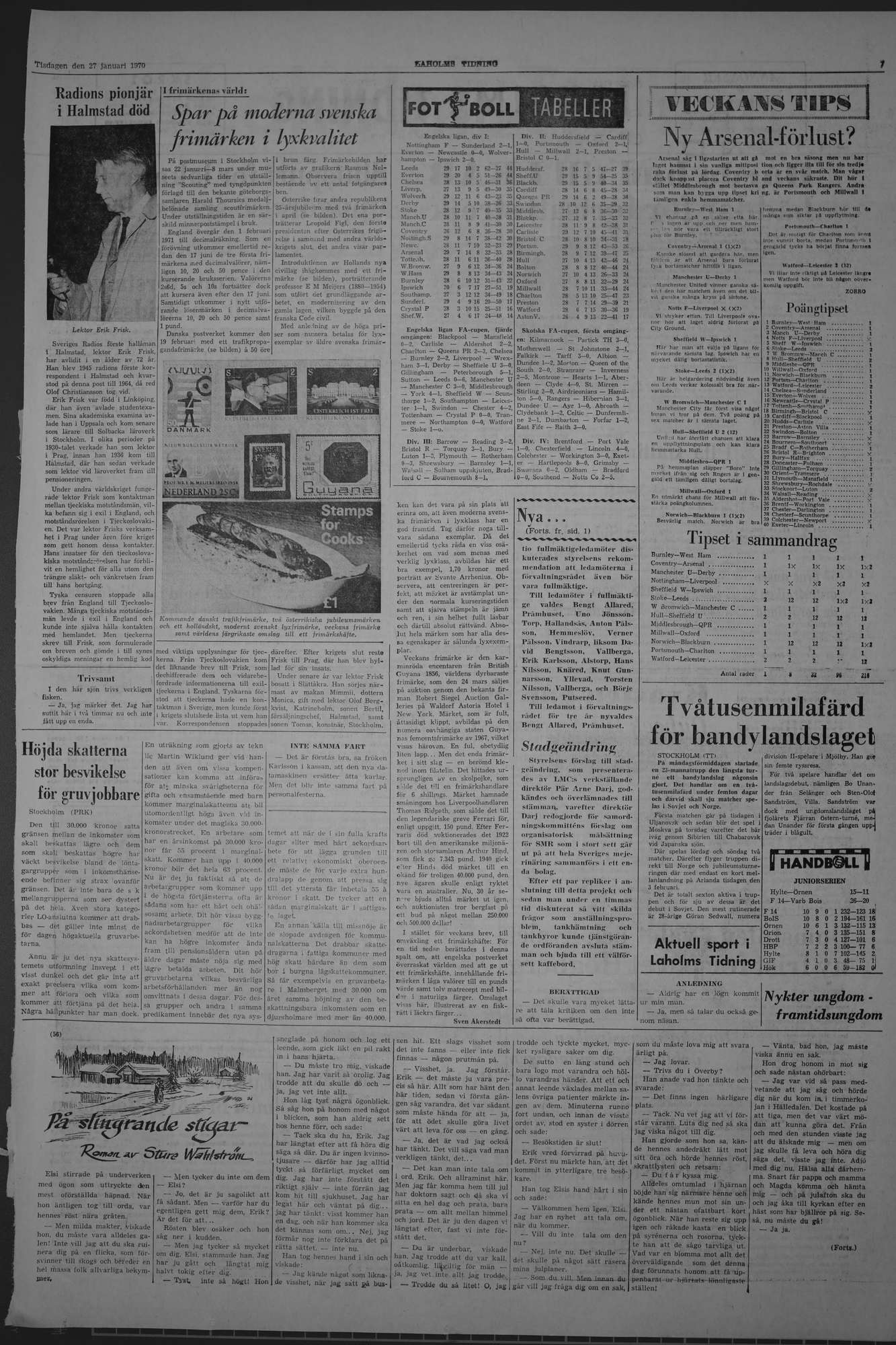 Laholms Tidning Tisdag 27 januari 1970, sida 7