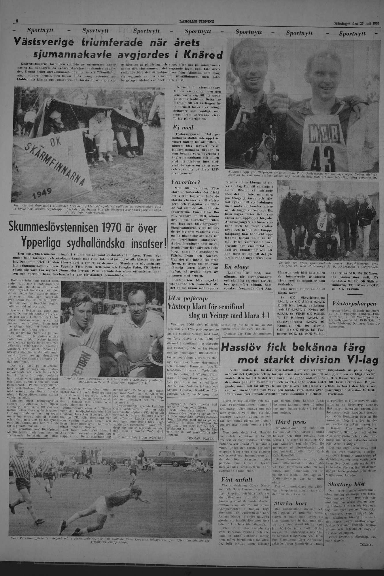 Laholms Tidning Måndag 27 juli 1970, sida 6