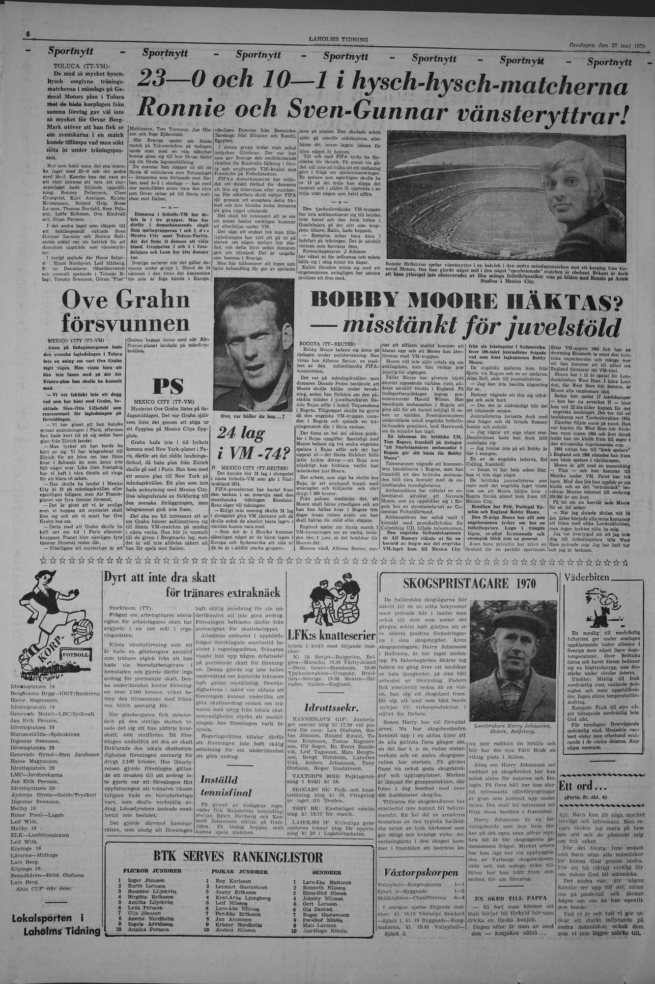 Laholms Tidning Onsdag 27 maj 1970, sida 6