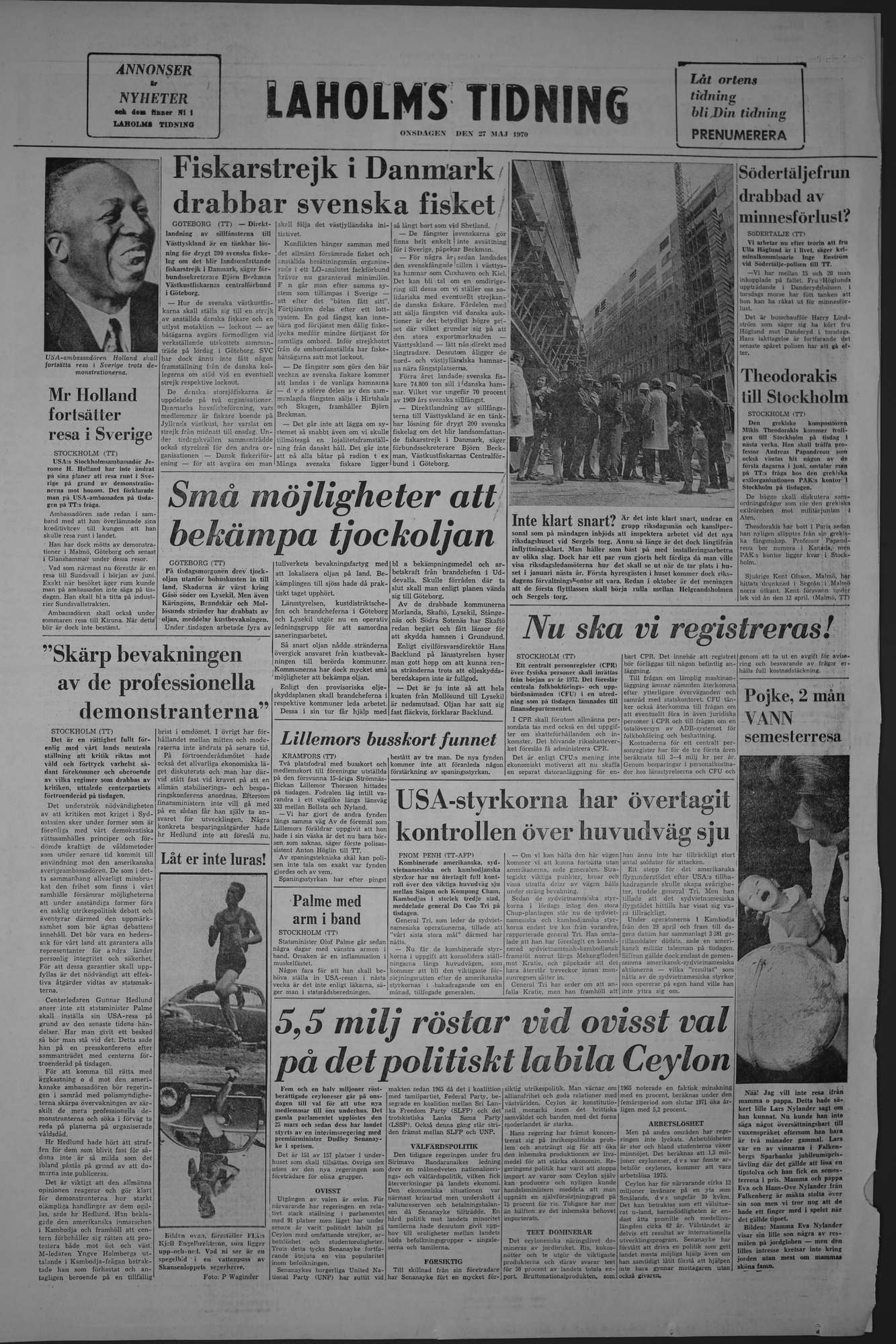 Laholms Tidning Onsdag 27 maj 1970, sida 8