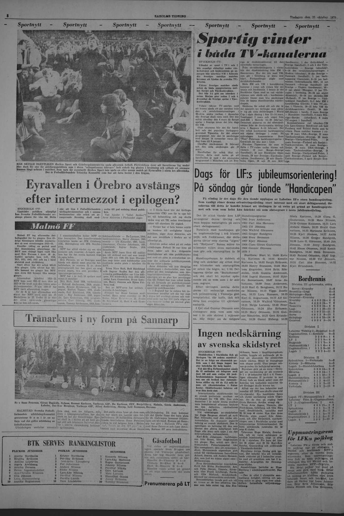 Laholms Tidning Tisdag 27 oktober 1970, sida 6