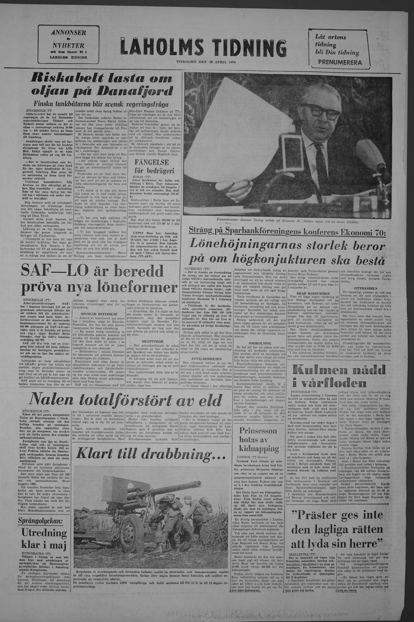 Laholms Tidning Tisdag 28 april 1970, sida 8