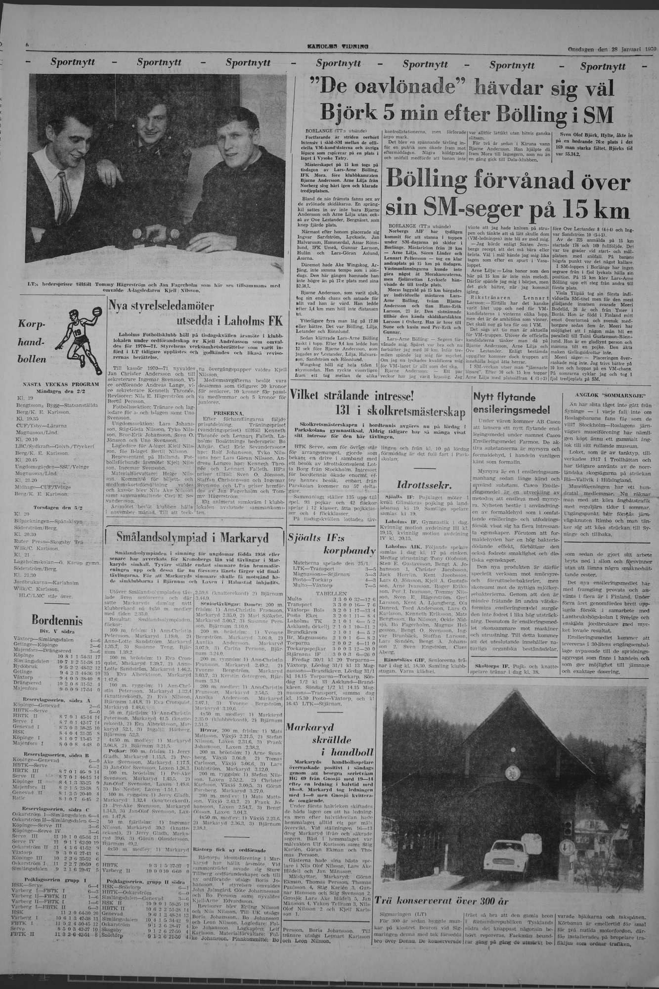 Laholms Tidning Onsdag 28 januari 1970, sida 6