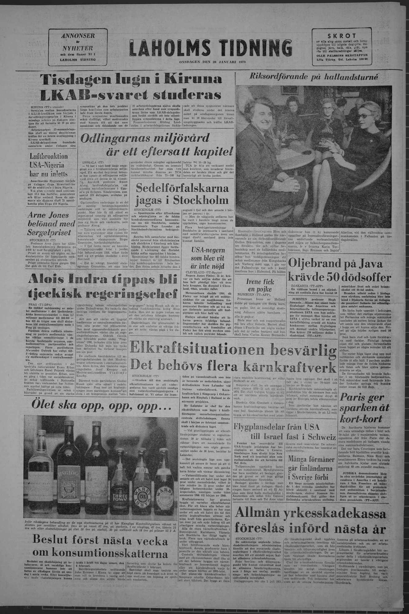 Laholms Tidning Onsdag 28 januari 1970, sida 8