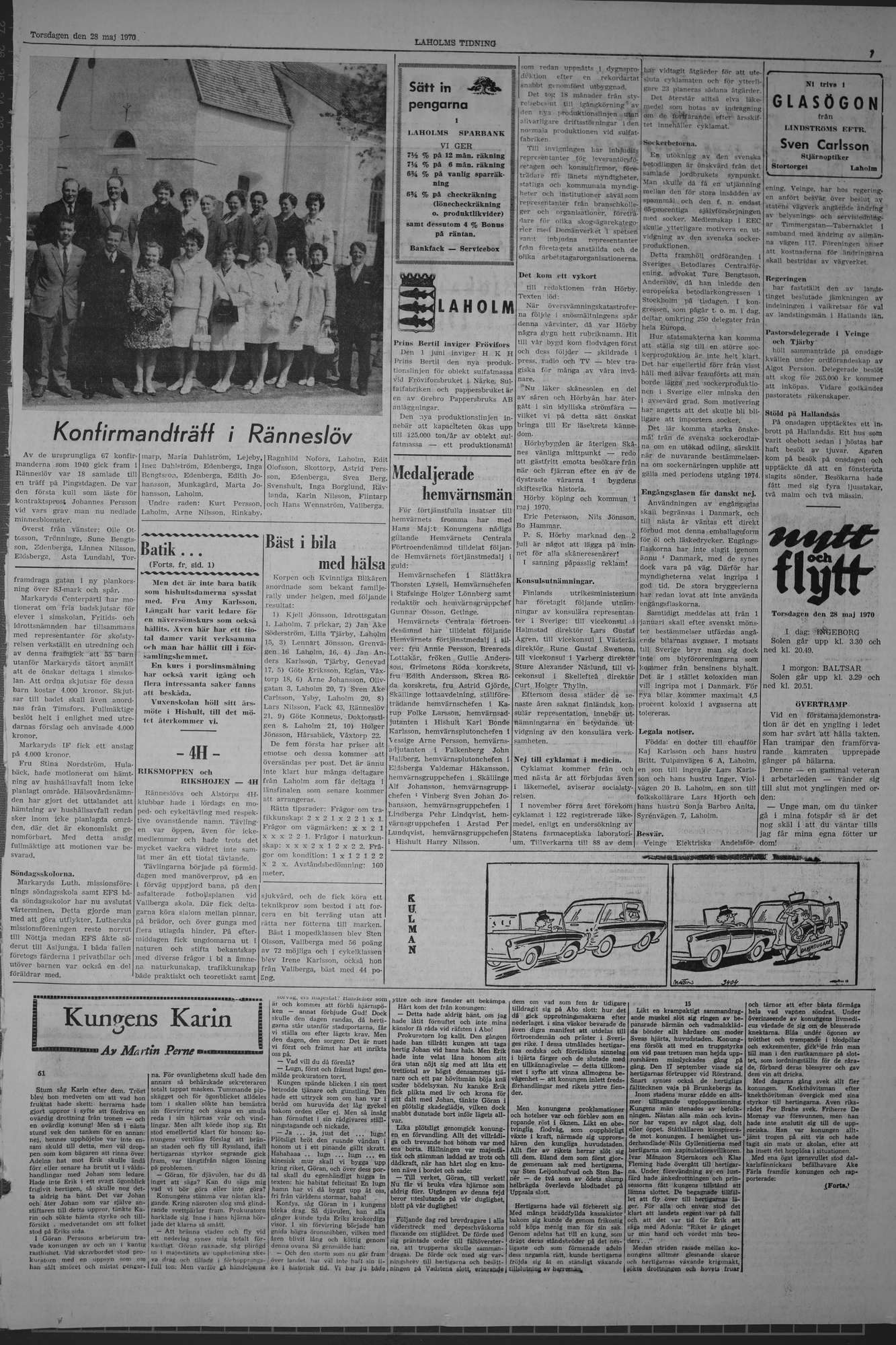 Laholms Tidning Torsdag 28 maj 1970, sida 7