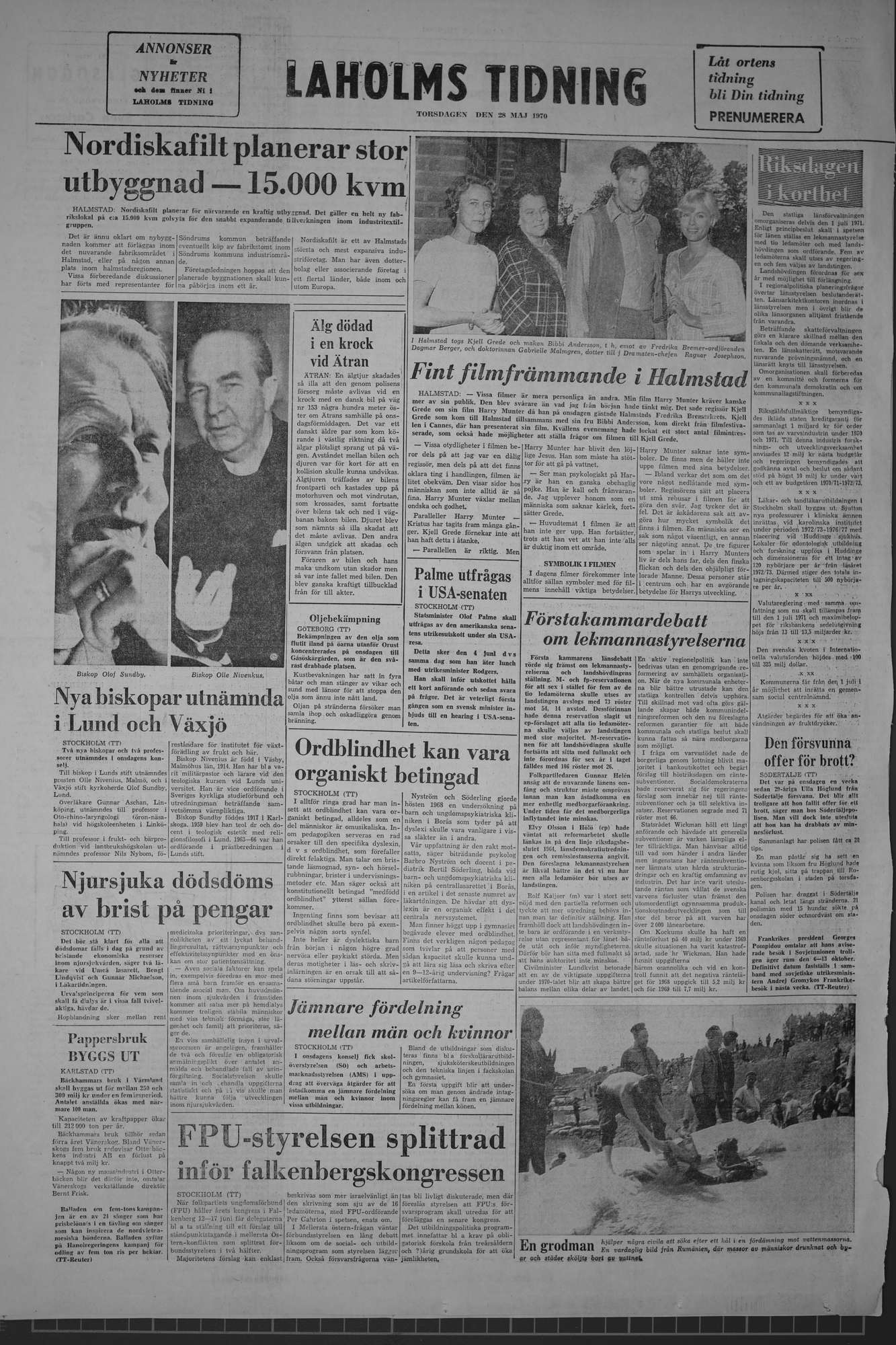 Laholms Tidning Torsdag 28 maj 1970, sida 8