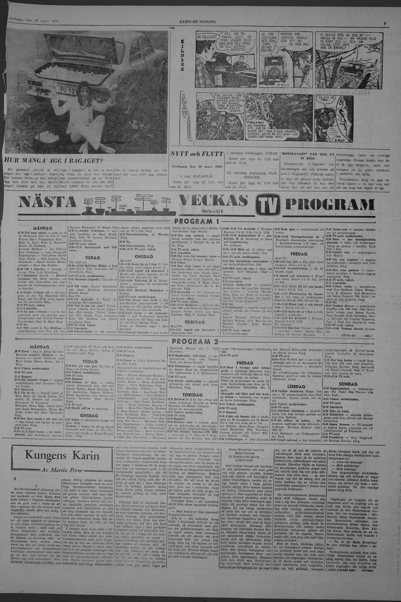 Laholms Tidning Lördag 28 mars 1970, sida 7
