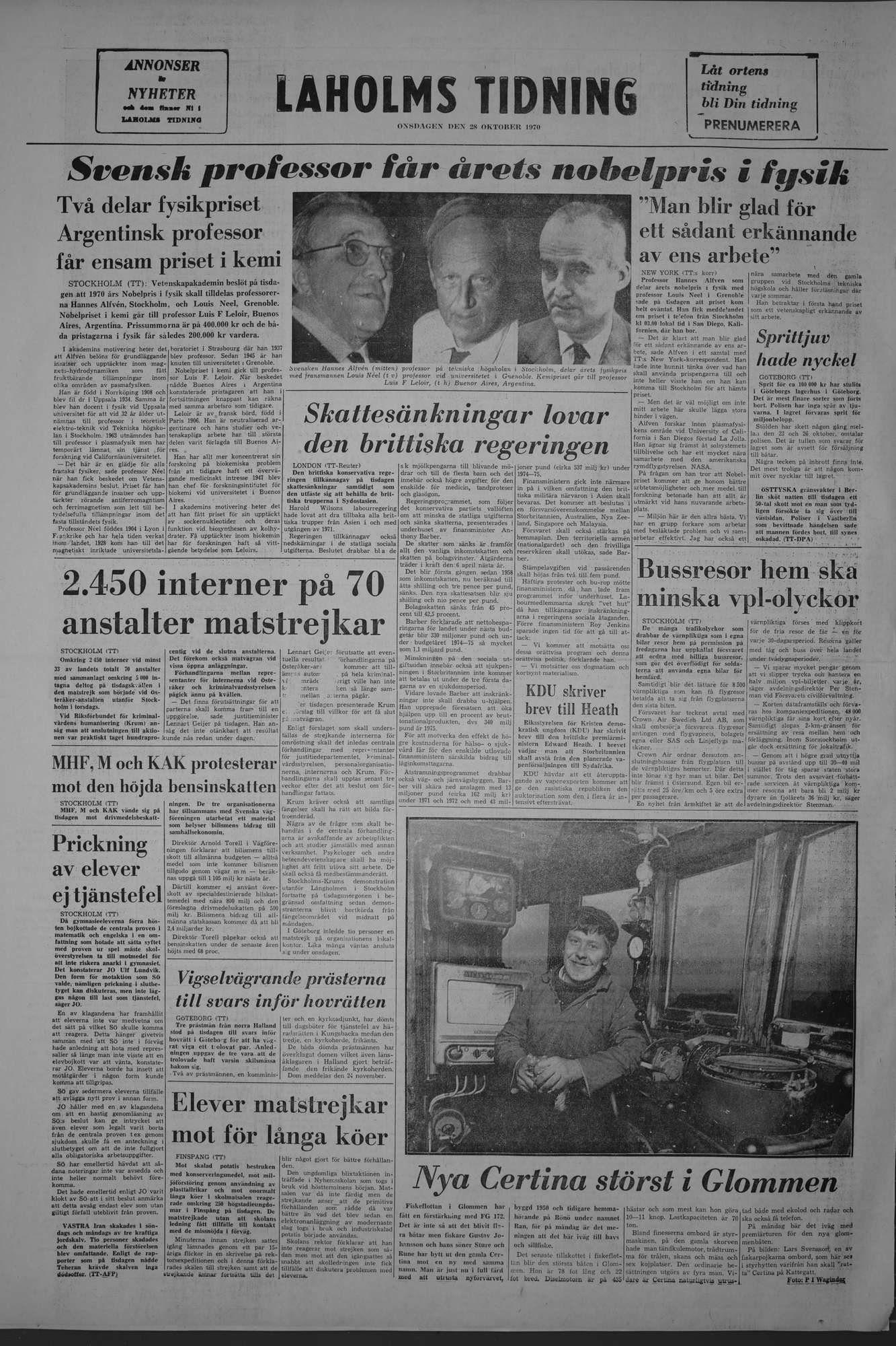 Laholms Tidning Onsdag 28 oktober 1970, sida 8